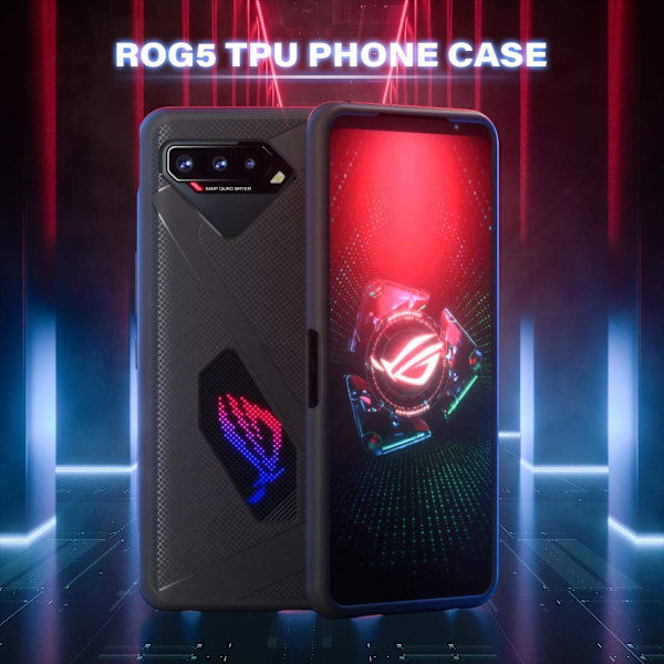 Gaming Phone Case för ASUS ROG Phone 5 Värmeavledningsskydd Silikon och TPU-skydd Unik formfodral för män och kvinnor Ultra Slim Thin Cover Scrath
