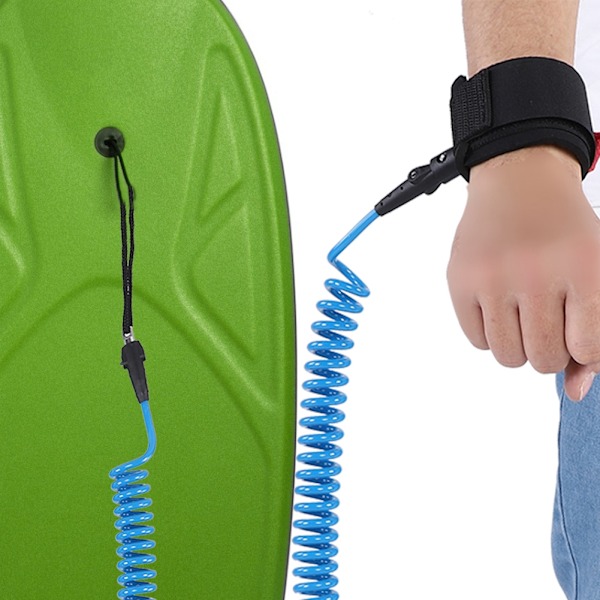 Bemästra vågorna med självförtroende: Justerbart Ultra Comfort Neopren Bodyboardbälte, Utrustat med rostfritt stålsvivelsystem och patenterad platt