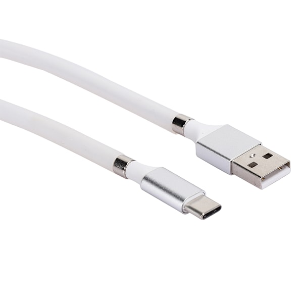 1m/3,3ft myk TPE bærbar magnetisk absorpsjonsdatakabel Type-C hurtigladekabel