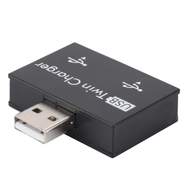 Mini USB-hubb av hög kvalitet för laddare, förlängare för bärbar dator/stationär dator, svart