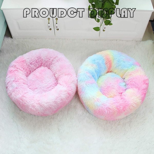 Katteseng Rund Vaskbar, Regnbuefarve, Doughnut-Form/Wasse