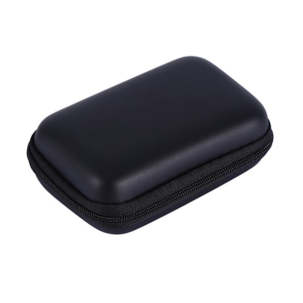 Mini EVA Earphone Kabelpose Hard Opladning USB Kabel Etui Beskyttende Organizer Box Sort