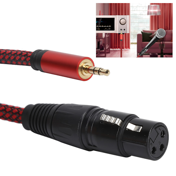 JORINDO XLR naar 1/8inch microfoonverbindingskabel XLR vrouwelijk naar 3,5 mm jack gebalanceerde signaalkabel JD6032‑5m