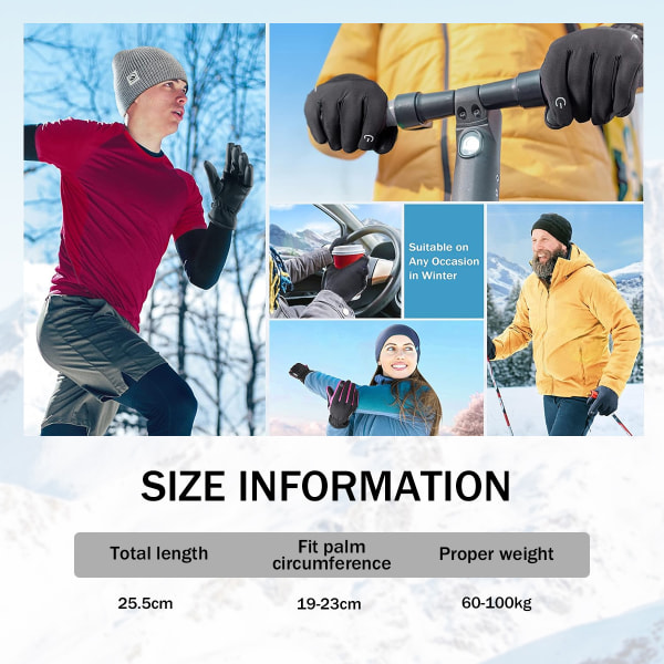 Vanntett vinterhansker varme snøhansker herre dame skihansker