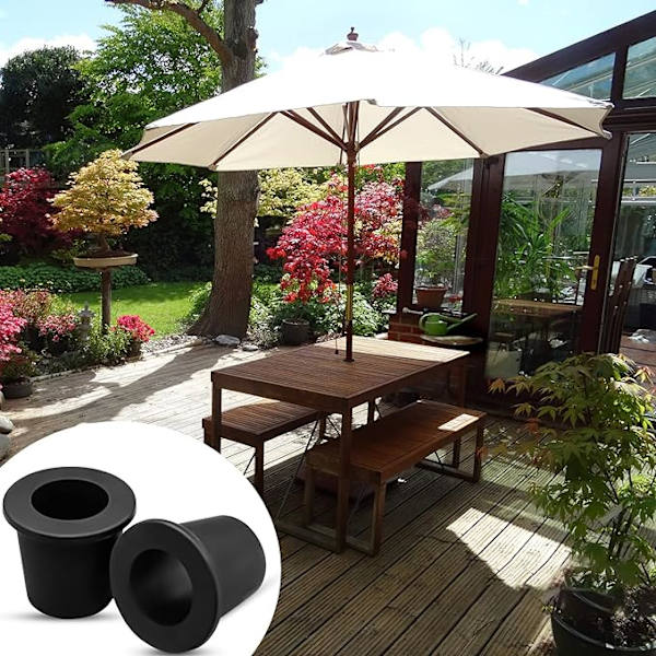 2 stk. paraplyhul-ringprop til havebord, silikone poolparaply-muffe-stabilisator keglekile