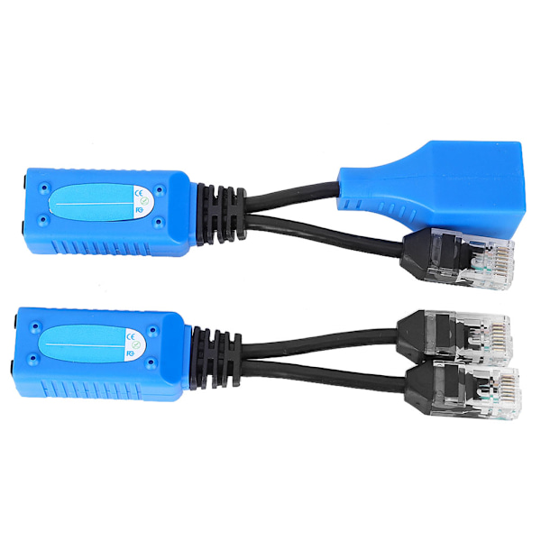 2 st Splitter RJ45 Combiner POE Adapter Anslutningsdon Power Kabel Kit