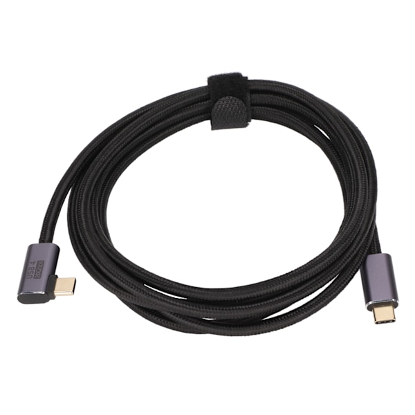 Type C - Type C -kyynärpäädatakaapeli 100 W:n pikalataus, kulutusta kestävä kullattu pistoke ja USB-kaapeli kannettaville tietokoneille