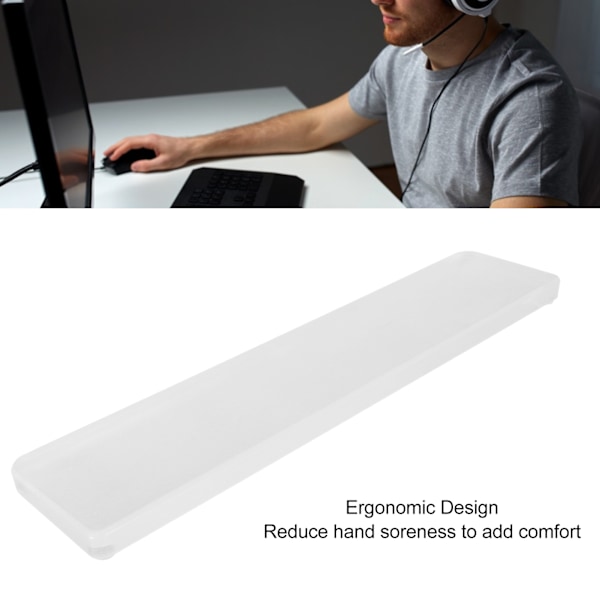 Tangentbordshandledsstöd i akryl för spel, tangentbordshandledsstöd för mekaniska tangentbord, ergonomiskt handledsstöd, 87 tangenter, L360 mm