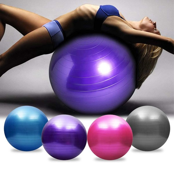 Halkfri Stabilitetsboll för Professionell Yoga &amp; Cardio Drumming, Extra Tjock &amp; Anti-Burst för Pilates, Fysioterapi, Snabb Dubbel