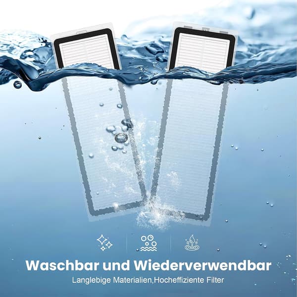 12 erstatningsfiltre kompatible med Xiaomi/Roborock S5/S6/S4/E4/E5/E35 | HEPA-stil (20+ modeller kompatible)