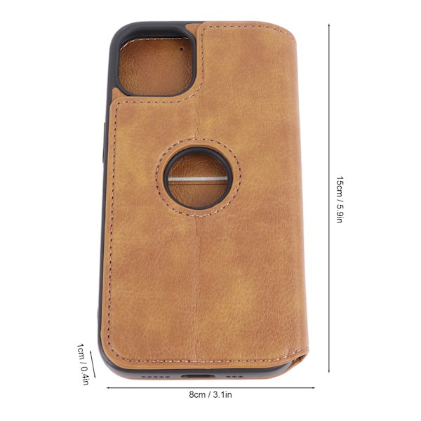 Retro Mobiltelefon Flip Case Mobiltelefon Holder Pung Beskyttende TPU Etui til Iphone Brun til IPhone 11