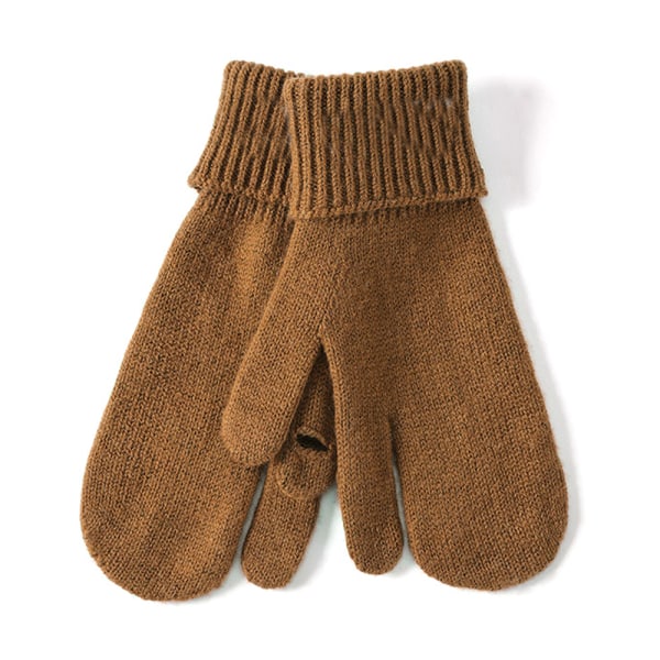Vinterhandskar Dam, Varma Ull Stickade Fingerlösa All-inclus