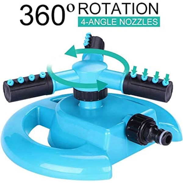 Sprinklersystem, Automatisk trädgårdsbevattning med roterande grässprinkler 360 grader, säkerställer effektiv bevattning för utomhusbruk