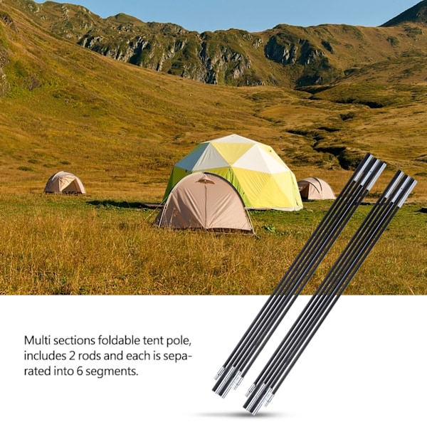 Fiberglas Camping Tältstång Stänger Utomhus Solskydd Stöd Stänger Markisramar Kit