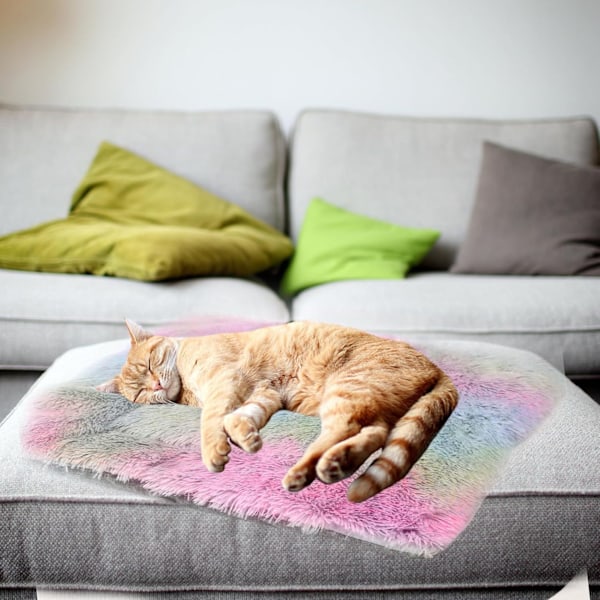 Furry Friend's Paradise, Varm Grotta, Mjuk Plysch, Självvärmande Kattsäng, Halkfri Botten, Hållbar Hög Kvalitet för Små Husdjur, Minimalistisk Design för