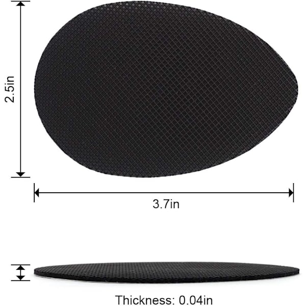 Halkskyddssulor för skor, självhäftande skosulskydd, halkfria skosulor för höga klackar (svart)