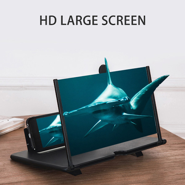 12 tommer smartphone skærmforstørrelse 3D skærmforstørrelse foldbar standholder
