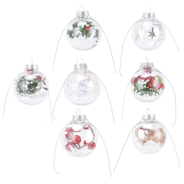 Återanvändbara Hängande Dekorationsbollar För Bröllops- & Högtidsdekoration, Klara Färger Transparenta Dekorationsbollar i Plast, Mångsidiga Hantverksornament
