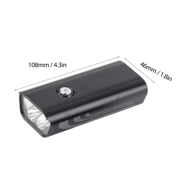 Sykkel frontlykt 6000lm 6 moduser IPX6 vanntett USB-lading 5 LED sykkellys for natt sykling løping fotturer