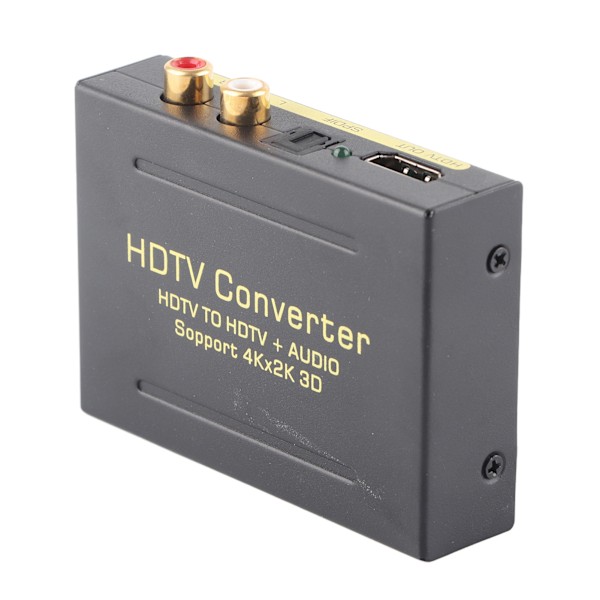 Audio Extractor HD Multimedia Interface til AUDIO+SPDIF+R/L Lydsignal Konverter 100240V(EU )