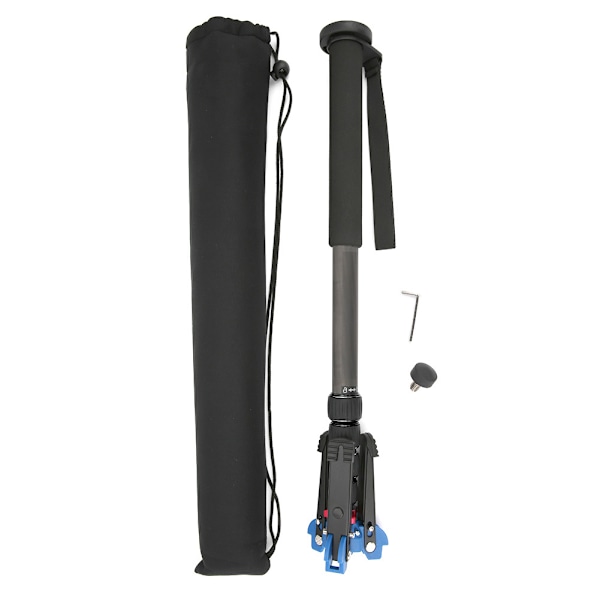 C-333+M-1 Kolfiber Bärbar Utomhus Teleskopisk Monopod Stativ Bergsklättring Käpp för DSLR-kamera