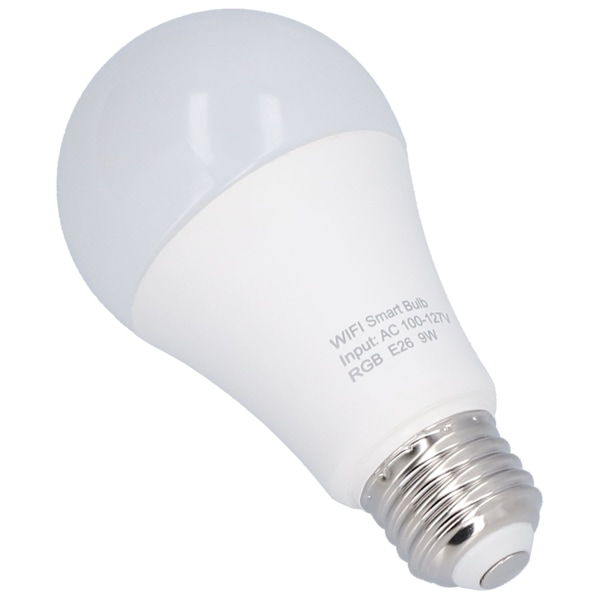 9W WIFI-älylamppu, äänikäyttöinen langaton kotitalous RGB