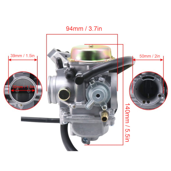 ATV-förgasare ersättning för Suzuki Eiger 400 LTF400/LTF400F 2002-2007