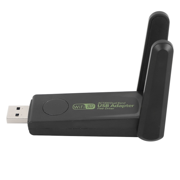 Trådløst nettverkskort adapter 1300 Mbps 2.4G 5G Dual Band High Gain Antenne USB3.0 WiFi Adapter for PC