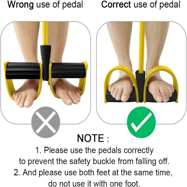 Motståndsband Pedal Tränare, Högkvalitativa Fitness Gummiband för Multifunktionell Spänningsreps Träning, Portabel Design för Hem, Hotell,