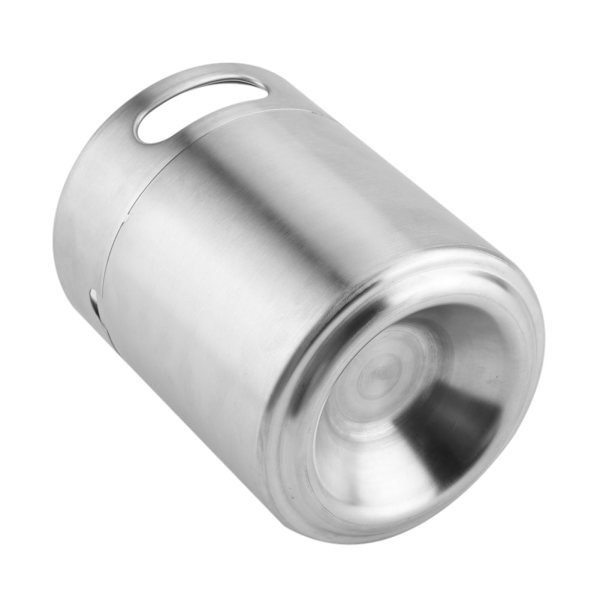Mini rustfrit ståltønde til øl med spiralformet låg - Praktisk tilbehør til hjemmet og hotellet (2L)