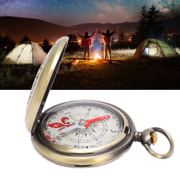 Kompass Vandring Hållbar Stöttålig Vattentät Mässing Campingverktyg för Navigation Utomhus