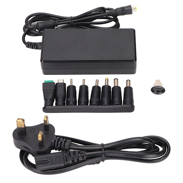65W 3A Strömadapter Portabel Universell 8 Plug DC USB Strömadapter för Laptop LED-Display Övervakningsutrustning PowerUK-Kontakt