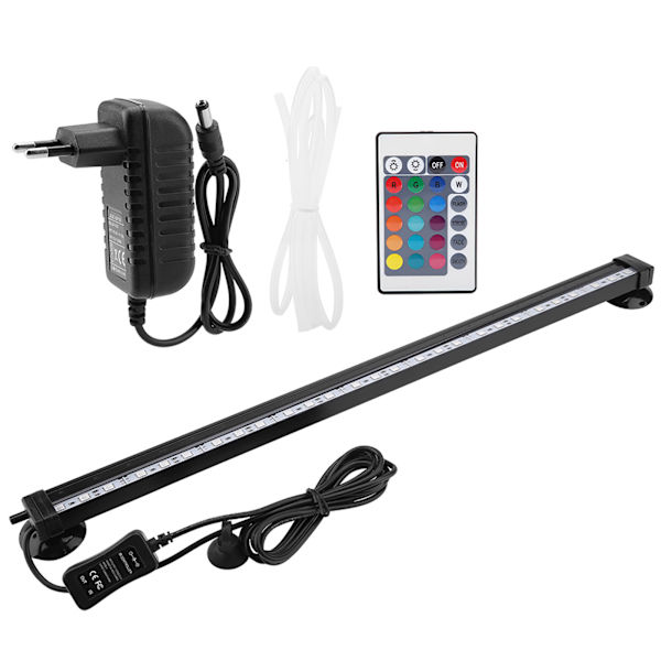 Fiske Tank Boble Lys Undervands LED Lys med Fjernbetjening Akvarium Lys Kit 46cm EU Stik