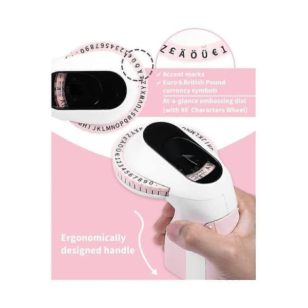 GETIT Pregemaskins E975 3D Pregemaskin med 6 ruller pregteip, håndholdt E