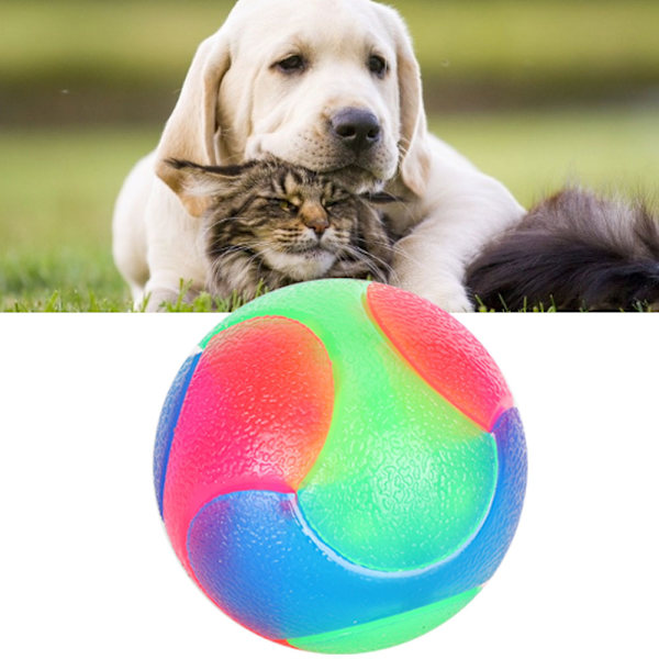 Husdjursfärgad Ljusboll, LED-Molarboll, Giftfri och Säker för Din Hund, Interaktiva Hundbollar som Förbättrar Relationer Genom Lek, Bitresistent