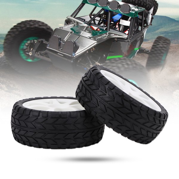 Natur Gummmi Rc Racing Däck, Semi-Pneumatiskt Hjul Med Slitstark Textur, Hållbart Ersättningsdäck För Hsp 1/10 Rc Bil, Universell Passform