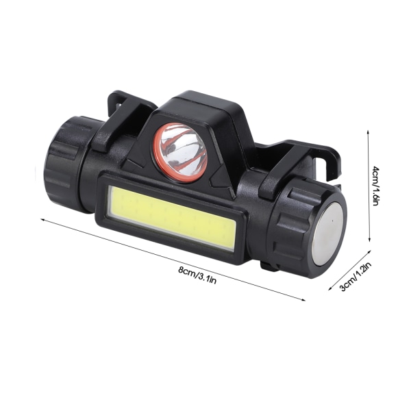 USB-oppladbar vanntett LED-hodelykt for