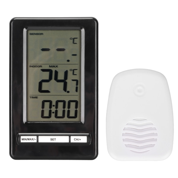 Trådlös elektronisk termometer inomhus utomhus hem digital väderstation klockdisplay elektronisk termometer