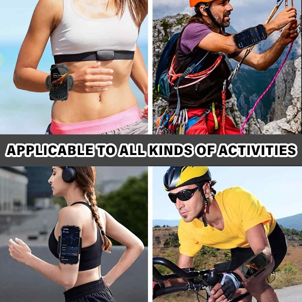 Smartphone Armband med 360° Roterbar Design, Universell Passform för 3.5\" ~ 6.2\" Enheter, Andningsbart Material Säkerställer Komfort Även Under Intensiv Träning