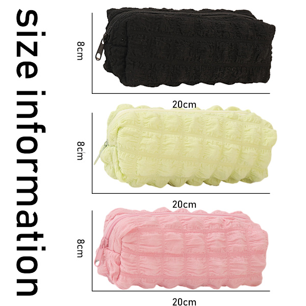 3-pack pennfodral kosmetisk dragkedja pennfodral väska söt sminkväska brevpapper förvaringsväska handväska kosmetisk väska för handväska