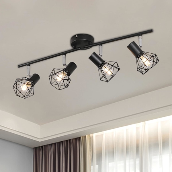 Spotlights Taklampa, Garanti Efter Försäljning Retro Industriell Metall Justerbara Vridbara Spotlights för Kök, Hall, Vardagsrum, Sovrum
