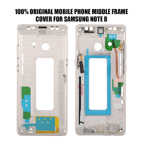 Mobiltelefon Metall Midtre Rammedeksel Bakre Hus Utskifting for Samsung Note 8 N950F (Gull)