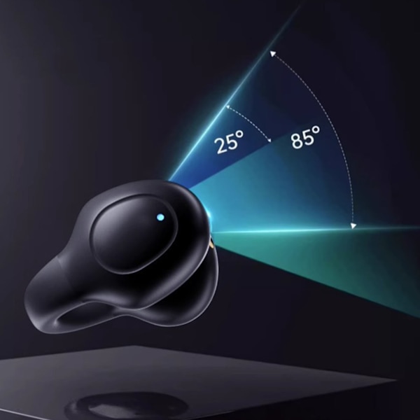 Øreclips Bluetooth Høretelefon Trådløs Digital Display Universal til Sport Arbejde Liv Hudfarve