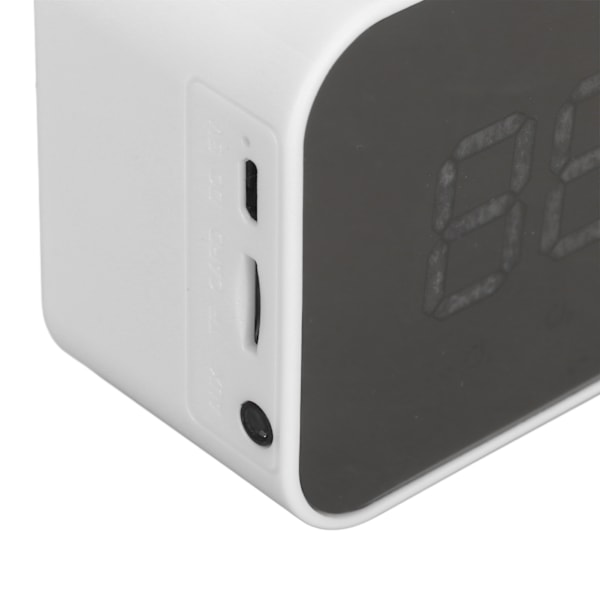 Trådlös Bluetooth-högtalare Multifunktion Brusreducerande Temperaturdisplay Röstmeddelande FM-radio Spegelväckarklocka