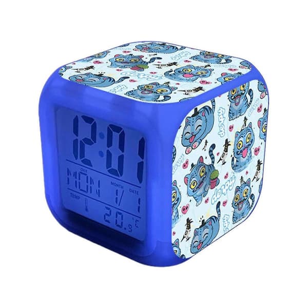 KPop Liten Digital Väckarklocka med LED-display Kompatibel med Sovrum Sängbord