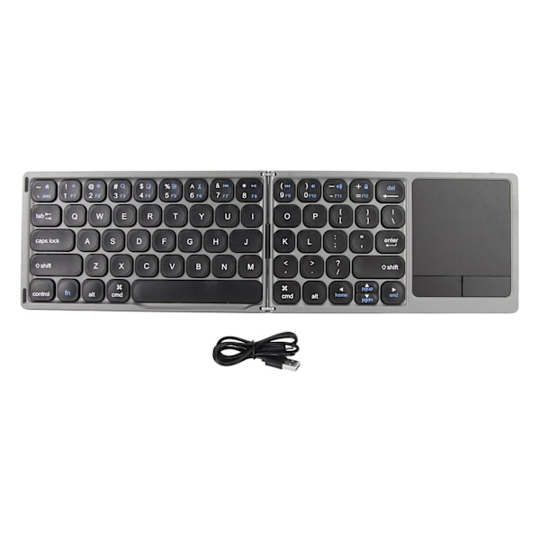 Sammenleggbart tastatur med høyfølsom styreflate Type C-lading 7 skjermbilder Reisetastatur for IOS for Android for Windows