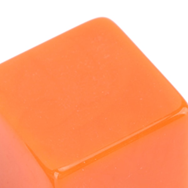 6 stk. tomme terninger DIY ubehandlede terninger blokke undervisning fest puslespil 6-sidede terninger plastik terninger orange