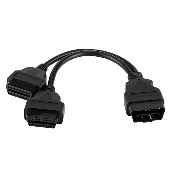 Bil 16 Pin OBD2 OBDII Han Til Dobbelt Hun YSplitter Adapter Forlængerkabel Diagnostic Tool