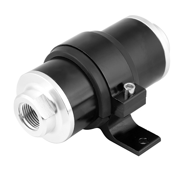 Universal svart 30 mikron billet aluminium inline bränsle bensin filter  fäste AN6/AN8/AN10 svart