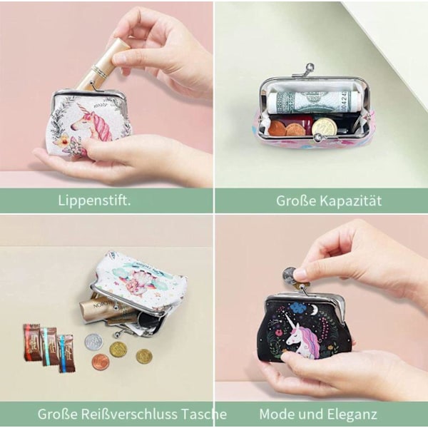 Unik Canvas Plånbok För Kvinnor Barn, Myntbörs Med Söt Djurdesign, Lättillgänglig Och Hållbar, Passar Perfekt I Varje Väska Eller Ficka